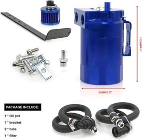 img 3 attached to 💪 Enhance Engine Performance with RULLINE Oil Catch Can Kit for Ford F150 2.7EB 3.5EB 5.0 Passenger Side - Blue 400ml