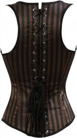img 3 attached to Unleash Your Inner Goth With Frawirshau Women'S Steampunk Corset Vest Tank Top