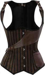 img 4 attached to Unleash Your Inner Goth With Frawirshau Women'S Steampunk Corset Vest Tank Top