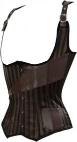 img 2 attached to Unleash Your Inner Goth With Frawirshau Women'S Steampunk Corset Vest Tank Top