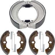 caltric front & rear brake shoes for honda trx300fw 🚁 fourtrax 300 4x4 1988-2000 - compatible and exclusive for 4x4 models logo