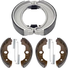 img 1 attached to Caltric Front & Rear Brake Shoes for Honda Trx300Fw 🚁 Fourtrax 300 4X4 1988-2000 - Compatible and Exclusive for 4X4 Models