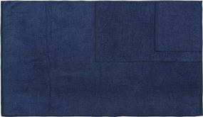 img 2 attached to Navy Blue Diamond Jacquard Bath Towel Set With 6 Pieces By Everplush