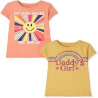 childrens place sleeve graphic t shirt girls' clothing ~ tops, tees & blouses logo