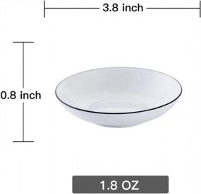 img 2 attached to Ceramic Soy Sauce Dipping Bowls Set Of 12 For Sushi, BBQ, Snacks And Seasonings - 3.8 Inches, 1.8 Ounces