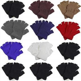 img 4 attached to Gelante Classic Wholesale Fingerless Pair Gloves