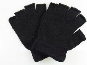 img 3 attached to Gelante Classic Wholesale Fingerless Pair Gloves