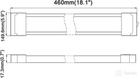 img 3 attached to 🔆 Raycharm 18.1"x5.9" Rectangular LED Light Fixture - Super Bright White Diffused Beam - High Light-Output Low Ampere - Perfect for RV, Trailer & Boat Under-Cabinet/Cabin Lighting - 2160 Lumens - Rocker Switch - 1 PC