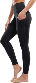 img 4 attached to G4Free Women'S Yoga Leggings With High Waist, Tummy Control And Convenient Pockets For Running, Workout And Yoga