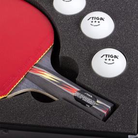 img 1 attached to Protective STIGA Ping Pong Paddle Case With Soft Padding And Aluminum Shell - Holds One Table Tennis Racquet And Three Balls
