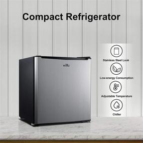 img 2 attached to Compact 1.7 Cu.Ft Single Door Refrigerator With Adjustable Mechanical Thermostat & Chiller - Willz WLR17S5