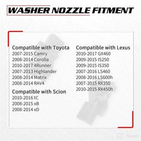 img 3 attached to 🚗 OTUAYAUTO Front Windshield Washer Nozzles - OEM Replacement for Lexus, Scion, Toyota - Replaces 85381-12300, Spray Jet Kit (Pack of 2)