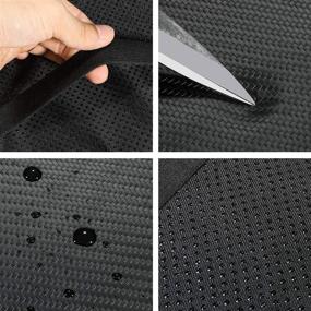img 2 attached to 🚗 Liusu Fit Infiniti Center Console Pad, Car Armrest Seat Box Cover Protector with Carbon Fiber Leather Design Decoration Cushion - Compatible with All Infinity Series Models - Enhances Auto Interiors