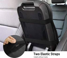 img 1 attached to 🚗 Liusu Fit Infiniti Center Console Pad, Car Armrest Seat Box Cover Protector with Carbon Fiber Leather Design Decoration Cushion - Compatible with All Infinity Series Models - Enhances Auto Interiors