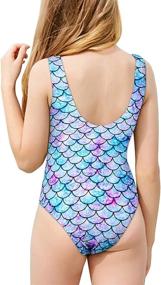 img 1 attached to 👙 Vintage Girls One Piece Swimsuit: Summer Beachwear Bathing Suits, Cute Kids Quick Dry Swimwear
