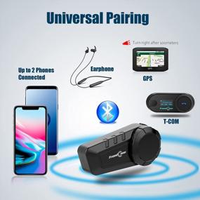 img 3 attached to FreedConn KY Pro 4 Motorcycle Bluetooth Headset: Intercom Communication System For 4 Riders With 1200M Range & Bluetooth 5.0 (Single Pack)