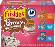 🐱 purina friskies gravy sensations surfin' and turfin' wet cat food variety pack - 12 pouches logo