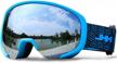 jhua otg ski goggles 100% uv400 protection snowboard goggles for men women teens logo