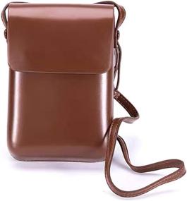 img 4 attached to 👜 Fashionable Feversole Crossbody Leather Handbags & Wallets: Adjustable Shoulder Straps for Women - Satchels Included