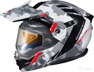 scorpionexo exo-at950 outrigger helmet w/electric shield (white/grey - xxx-large) logo