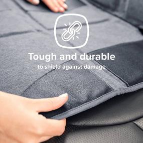 img 3 attached to Diono Ultra Mat And Heat Sun Shield Complete Back Seat Upholstery Protection With Integrated Heatshield, Crash Tested, Water Resistant Protection, Durable, Anti-Slip, 3 Mesh Storage Pockets