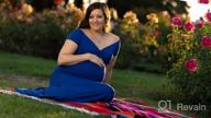 img 1 attached to Elegant Off-Shoulder Maternity Maxi Dress - Perfect For Photo Shoots | Molliya review by Beth Dellman