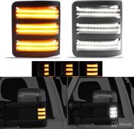 🔍 seo-optimized: switchback led signal mirror lights - sequential turn signal side mirror light for ford f250 f350 f450 f550 super duty (2008-2016) - amber turn signal/white led running логотип