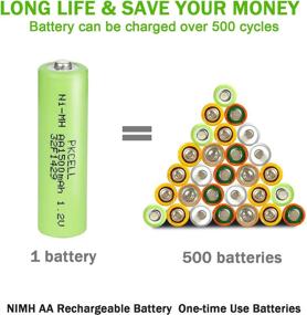 img 2 attached to 🔋 8-Pack 1.2V AA 1500mAh Rechargeable NiMH Batteries for Cordless Phones/Telephones - High-Quality & Efficient