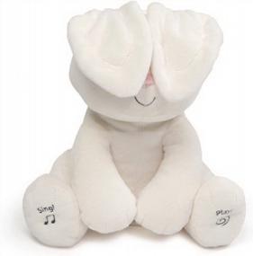 img 1 attached to DIBSIES Персонализированная плюшевая игрушка Peek A Boo Bunny с анимацией - идеальный подарок для детей!