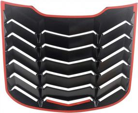 img 3 attached to Ford Mustang 2015-2021 GT Lambo Style ABS Matte Black Windshield Sun Shade Rear Window Louvers - Perfect Gift For Men Dad