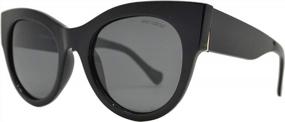 img 4 attached to Make A Statement With Froya'S Bold Oversized Chunky Cat Eye Sunglasses For Women