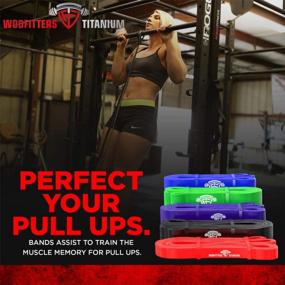 img 1 attached to Heavy Duty Resistance Bands For Pull Up Assistance, Mobility Exercises, Workout, Exercise And Cross Training (WODFitters Titanium Sets)