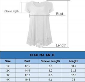 img 1 attached to Flattering Plus Size Blouse: Lace A-Line Tunic Tops For Women