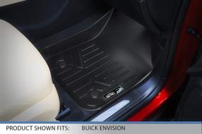 img 2 attached to 🚗 Premium MAXLINER Floor Mats for 2016-2020 Buick Envision - 2 Row Liner Set in Sleek Black