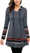lotusmile women's lightweight hoodie top with funnel neck and checked contrast pattern sweatshirt for casual wear logo