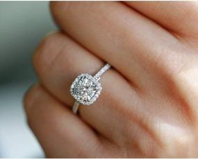 img 2 attached to Stunning 1 1/3 CTW Cushion-Cut Moissanite Engagement Ring In 14K White Gold By Kobelli