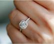 stunning 1 1/3 ctw cushion-cut moissanite engagement ring in 14k white gold by kobelli logo