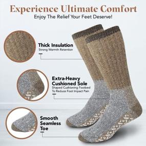 img 2 attached to Stay Toasty On Outdoor Adventures With Merino Wool Thermal Socks: Perfect For Hiking, Hunting, Skiing And More - 6 Pairs For Both Men And Women