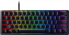 img 2 attached to Игровая клавиатура Razer Huntsman Mini 60%: Быстрые переключатели клавиатуры - Линейные оптические переключатели - Подсветка Chroma RGB - Колпачки клавиш PBT - Встроенная память - Классический черный