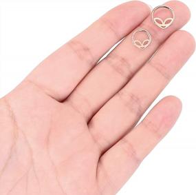 img 2 attached to Stylish And Durable Stainless Steel Earrings And Piercings By Qmcandy