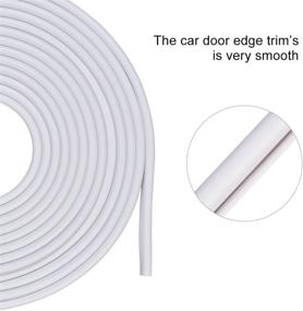 img 2 attached to 🚗 5M Car Door Edge Protector: Anti-Scratch Rubber Strip - White