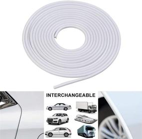 img 1 attached to 🚗 5M Car Door Edge Protector: Anti-Scratch Rubber Strip - White