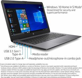 img 3 attached to 💻 HP Stream 14-inch Laptop - AMD Dual-Core A4-9120E, 4GB RAM, 32GB eMMC, Windows 10 Home in S Mode, Office 365 Personal - 14-ds0020nr (Brilliant Black)