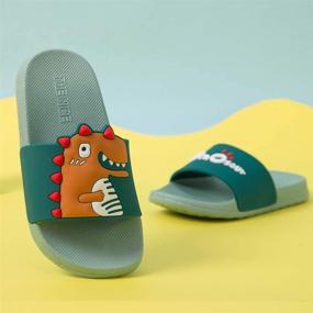 img 2 attached to 🦖 Dino-Fun: Maybolury Boys' Anti-Slip Dinosaur Sandals Slippers