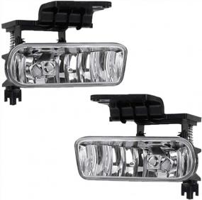 img 4 attached to Upgrade Your Ride With A ABIGAIL Clear Lens Fog Lights For Chevy Silverado And Suburban/Tahoe Models - 1999-2002 And 2000-2006 With 880 12V 27W Halogen Bulbs (GM2592113, GM2593113)