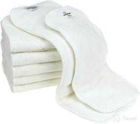 img 4 attached to 👶 Ultimate Absorbency with Mama Koala Bamboo Cloth Diaper Inserts - 6 Pack (One Size & Newborn)!