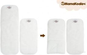 img 2 attached to 👶 Ultimate Absorbency with Mama Koala Bamboo Cloth Diaper Inserts - 6 Pack (One Size & Newborn)!