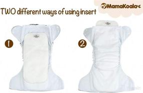 img 1 attached to 👶 Ultimate Absorbency with Mama Koala Bamboo Cloth Diaper Inserts - 6 Pack (One Size & Newborn)!