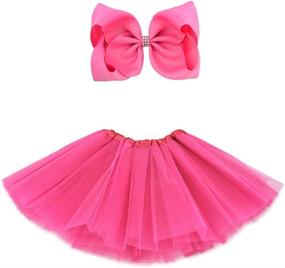 img 4 attached to BGFKS Layered Hairbow Hairties Dressing Girls' Clothing : Skirts & Skorts