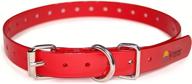 🐶 durable and waterproof 3/4" tpu dog collar strap - ideal replacement for bark, shock, training, and electric fence collars logo